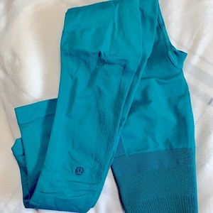 Lululemon leggins - emerald green - LIKE NEW (no tags)